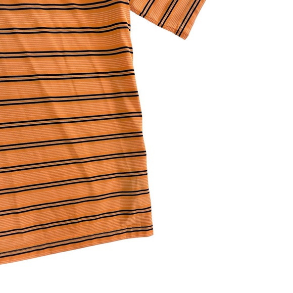 ⭐️ 5/$25 Lone Cypress by Pebble Beach large orange and navy striped polo - Picture 2 of 8